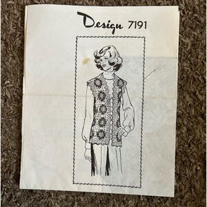 Vintage 1978 Crochet Vest Pattern